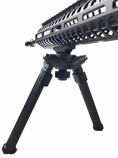 The magpul bipod features single handed adjustability
